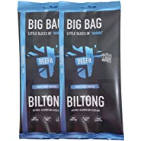 BEEFit Snacks Bolsa de 500g (2x250g) de Biltong Tradicional- alto en proteínas- saludable- bajo en azúcar- Carne seca…